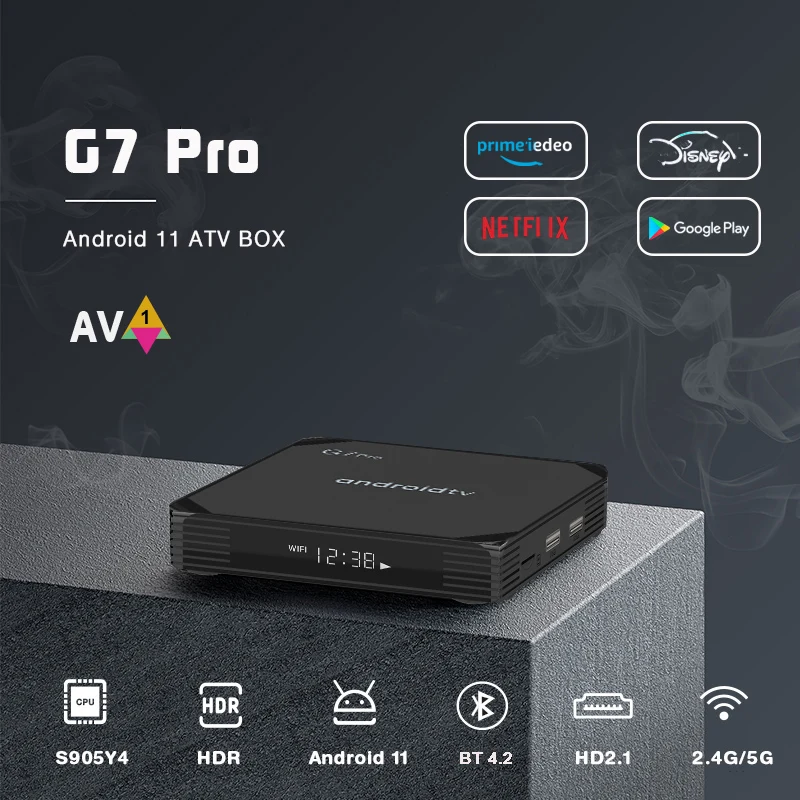 Tv adapter g7 pro - s905y4 - android 11. 0-ram/rom 4/32gb perfect for go3 and smart iptv